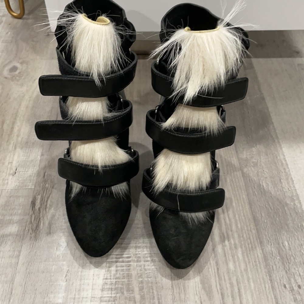 Isabel marant pony hair wedge bootie